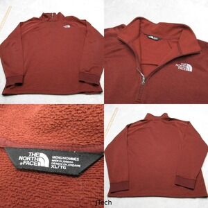 The North Face Fleece‎ Mens XL Dark Copper 1/4 Zip Pullover Jacket Hiking